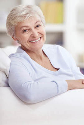 smiling elderly woman